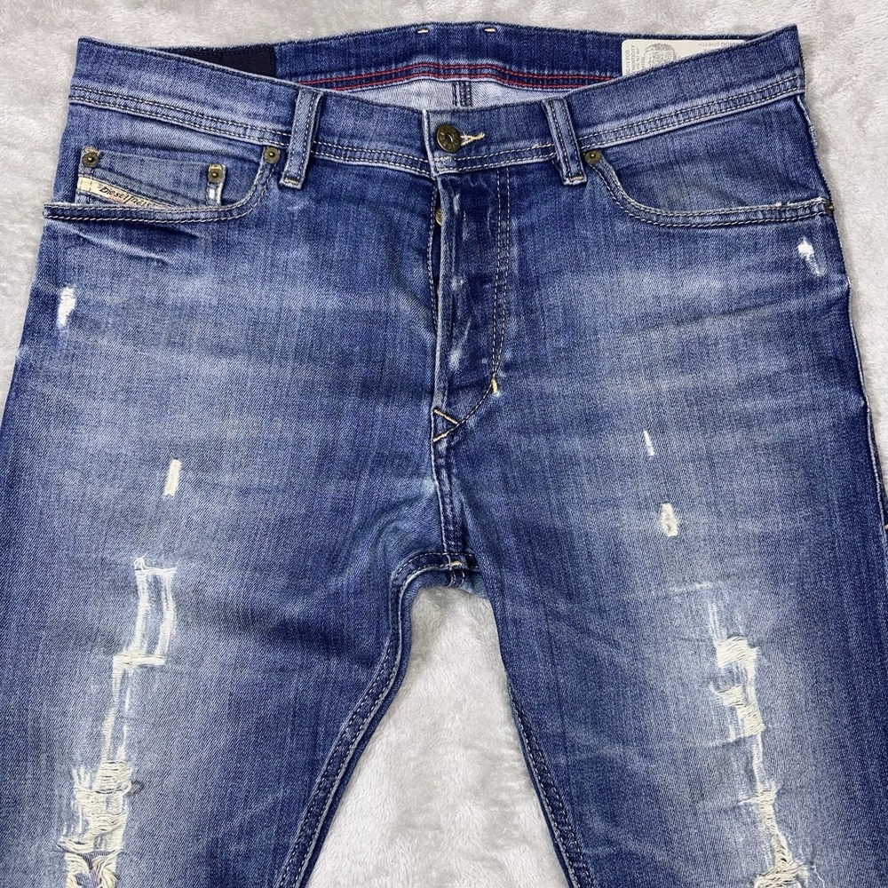 Diesel Selvage Jeans Tepphar Slim Carrot Fit Men's 33x32 Button Fly Distressed - Picture 2 of 16